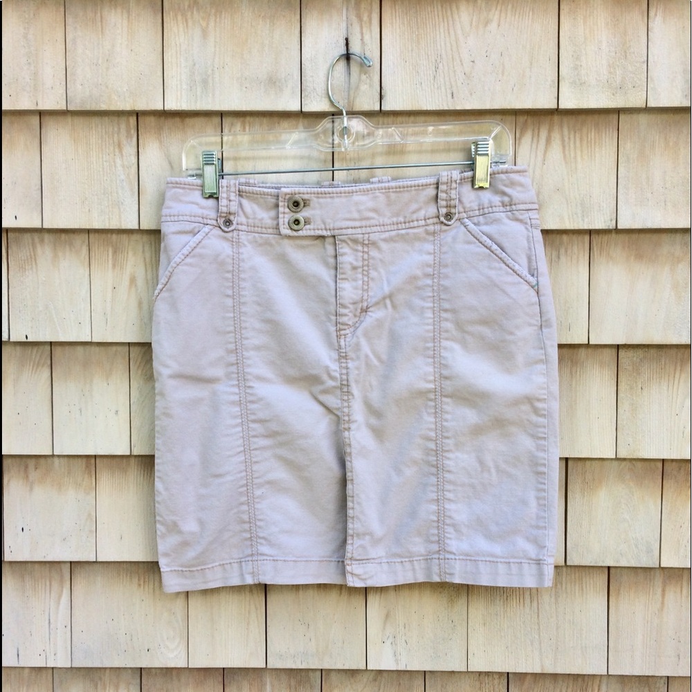 American Eagle distressed khaki skirt, size 6, EUC